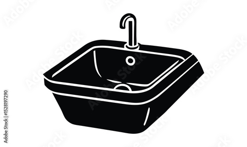 Modern Bathroom Sink Design Square Vessel Sink Illustration