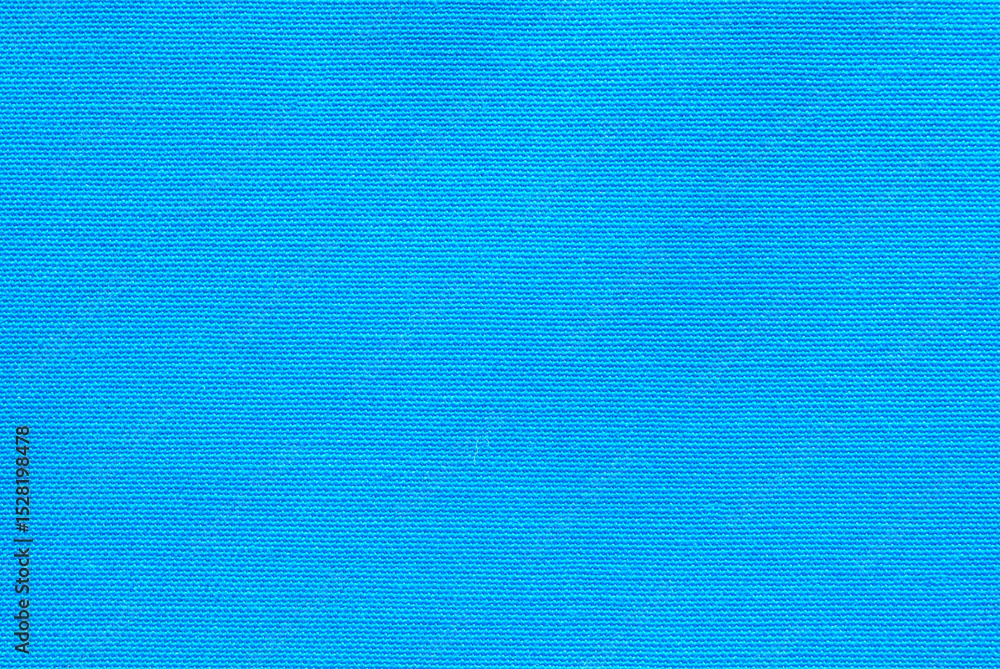Fototapeta premium Bright blue color linen fabric texture as background