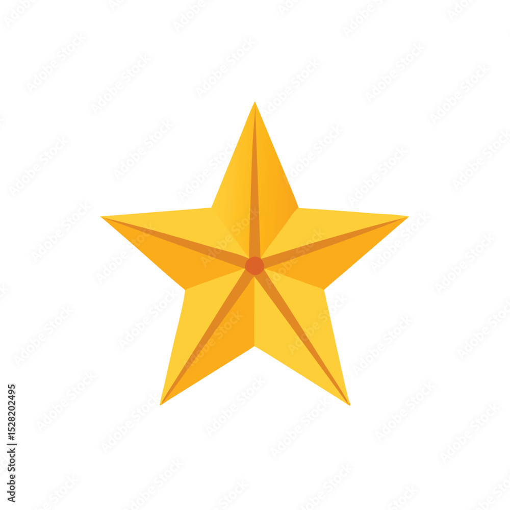 Obraz premium golden star isolated on white background