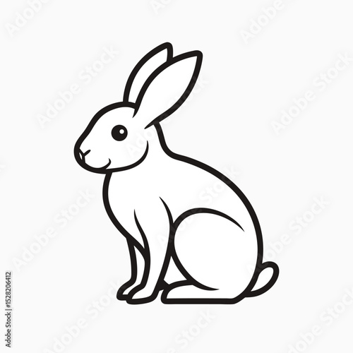 sitting-rabbit-out-line-victor-icon-on-a-white-bac.eps