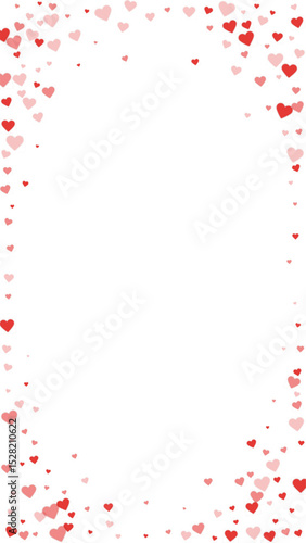 Wallpaper Mural Red hearts scattered on white background. Torontodigital.ca