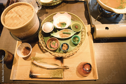 Deluxe traditional japanese meal