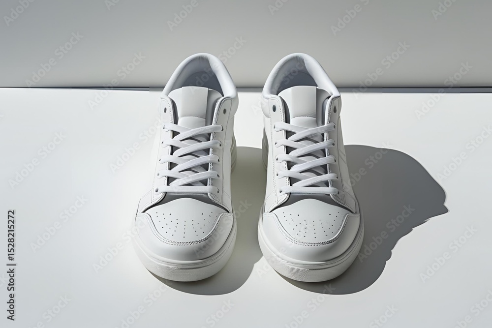 A pair of sneakers on a seamless white background, bright lighting, product photography style with soft edges and shadows for depth. A pair of sneakers on a seamless white background, bright lighting, product photography style with soft edges and shadows for depth.