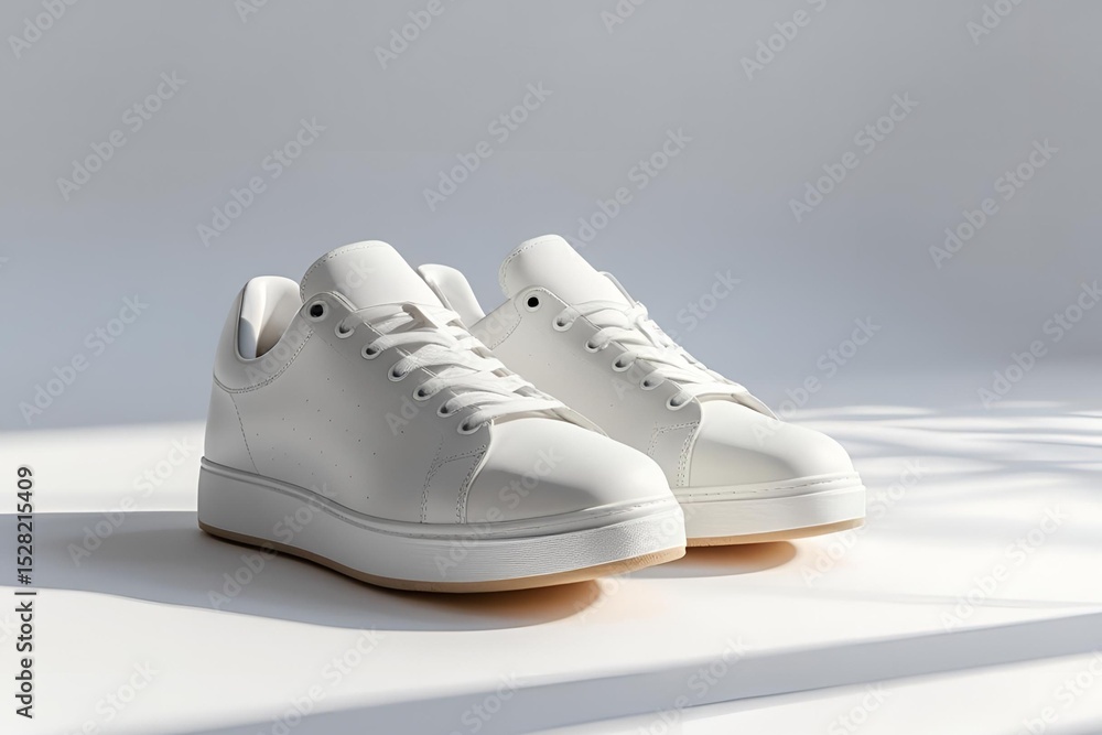 A pair of sneakers on a seamless white background, bright lighting, product photography style with soft edges and shadows for depth. A pair of sneakers on a seamless white background, bright lighting, product photography style with soft edges and shadows for depth.