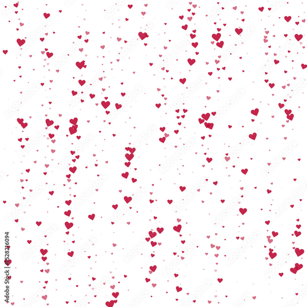 Red hearts scattered on white background. Red hearts scattered on white background.