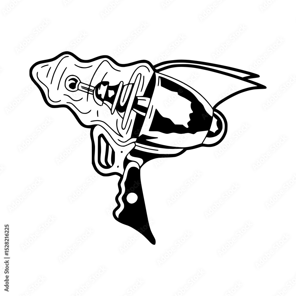 Obraz premium retro sci-fi ray gun