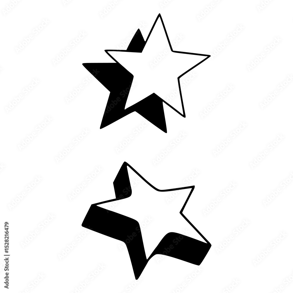 Obraz premium stylized star rating elements