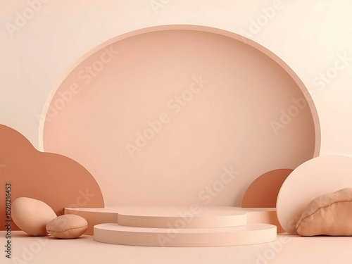 Simple and elegant minimal stage for showcasing mockup.