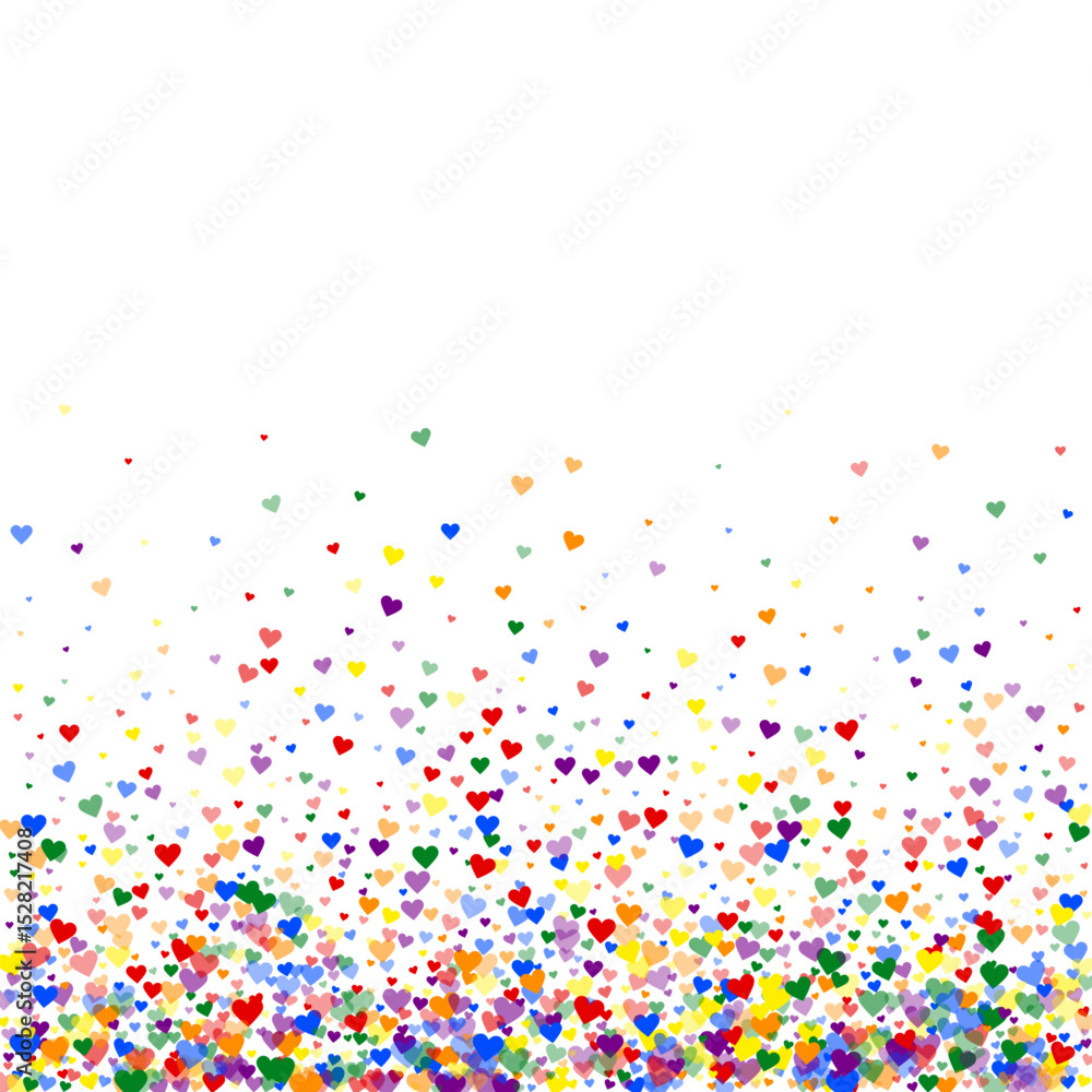 Rainbow colored scattered hearts. LGBT valentine Rainbow colored scattered hearts. LGBT valentine