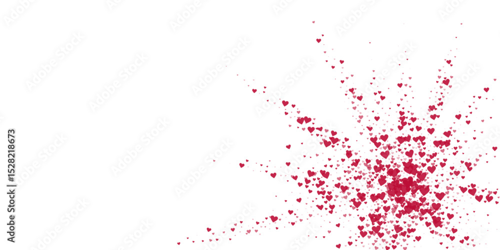 Red hearts scattered on white background. Red hearts scattered on white background.