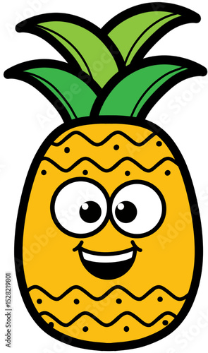 funny pineapple cartoon