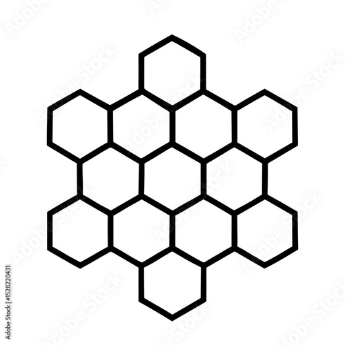 A symmetrical honeycomb structure, perfect hexagon shapes that fit flawlessly together, creating an architectural pattern of natural order, symbolizing precision and balance.