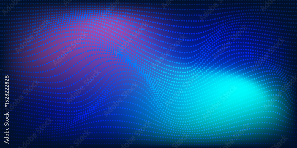 Abstract Waving Particle Technology Background Design. Abstract wave moving dots flow particles, hi-tech and big data background design for brochures, flyers, magazine, business card, banner. eps10 Abstract Waving Particle Technology Background Design. Abstract wave moving dots flow particles, hi-tech and big data background design for brochures, flyers, magazine, business card, banner. eps10