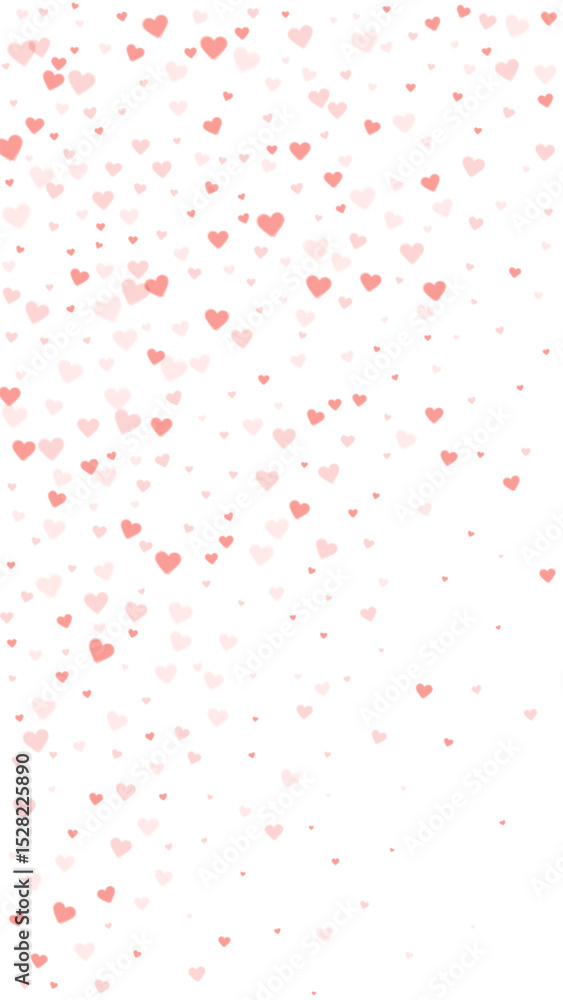 Red hearts scattered on white background. Red hearts scattered on white background.