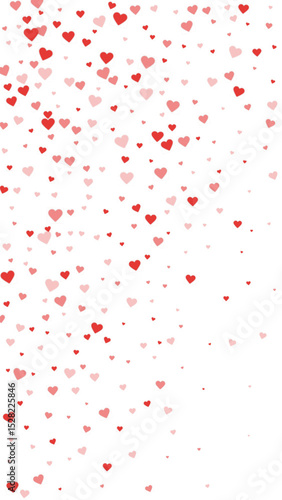Wallpaper Mural Red hearts scattered on white background. Torontodigital.ca