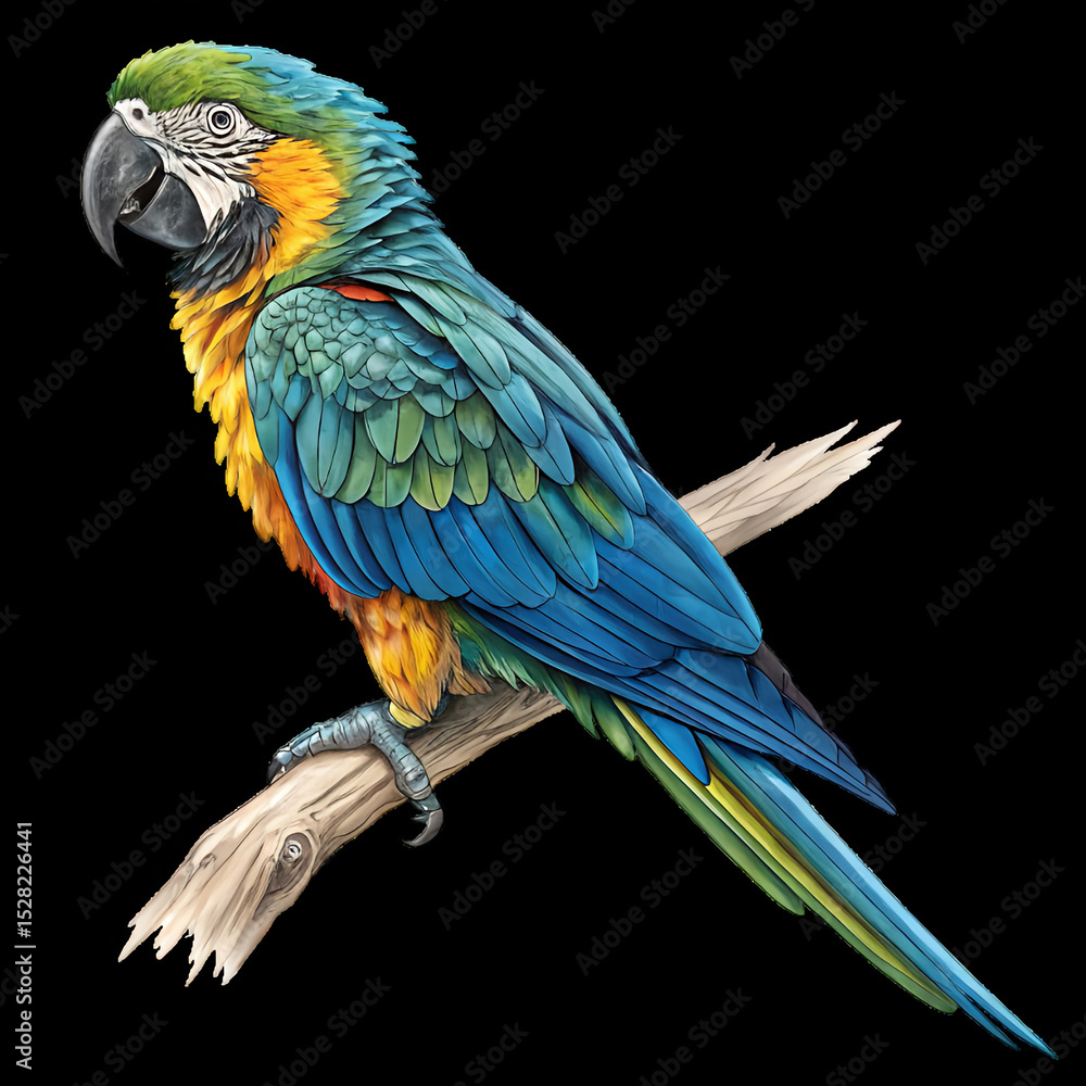 Fototapeta premium blue and yellow macaw
