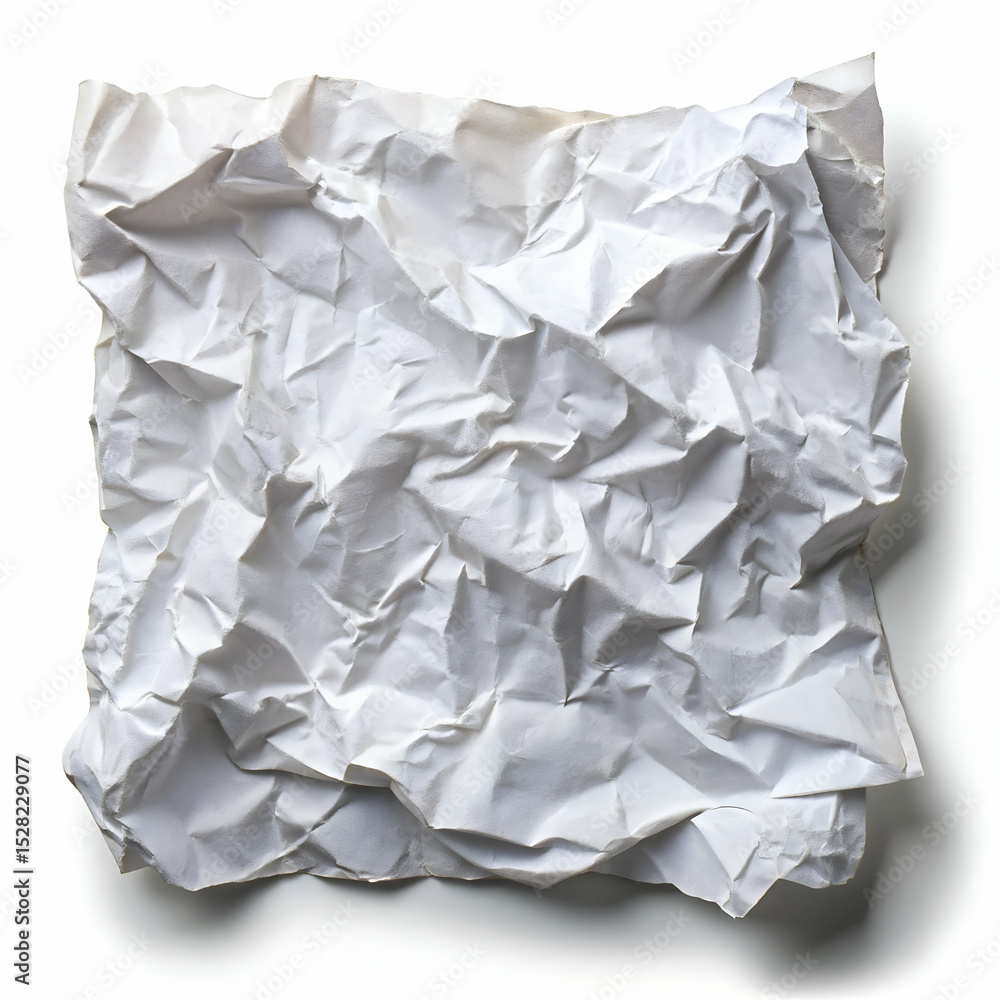 Obraz premium Torn white paper texture isolated on white background