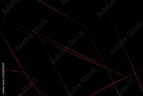 Abstract black with red lines, triangles background modern design. Vector illustration EPS 10.