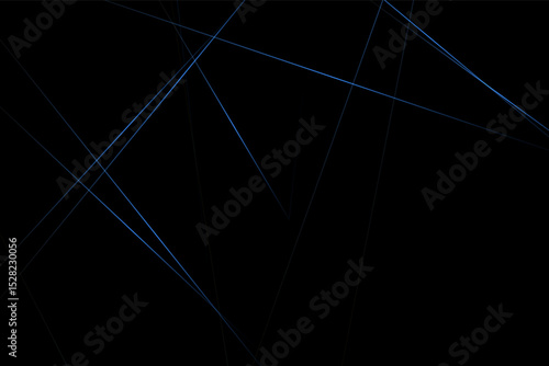 Abstract black with blue lines, triangles background modern design. Vector illustration EPS 10.