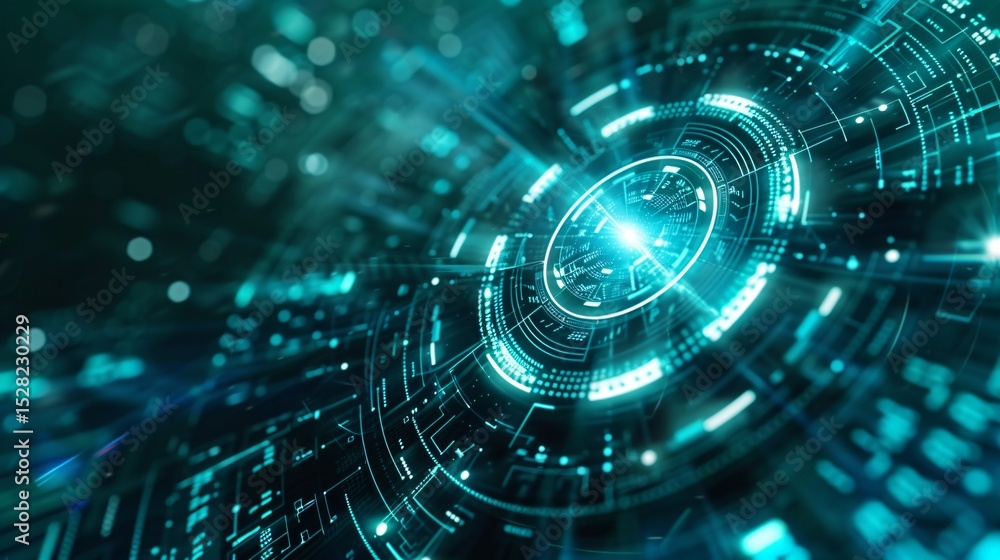 Obraz premium Abstract technology aqua background