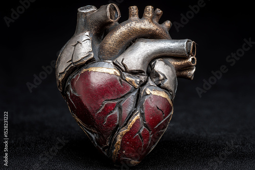 Wallpaper Mural Emotional manipulation psychology relationship. A shadowy heart symbolizing emotional control and deception. Torontodigital.ca