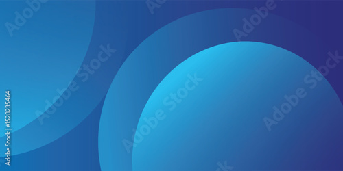 Abstract blue background with circles. Vector illustration