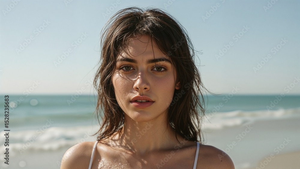 Woman portrait at the beach Woman portrait at the beach