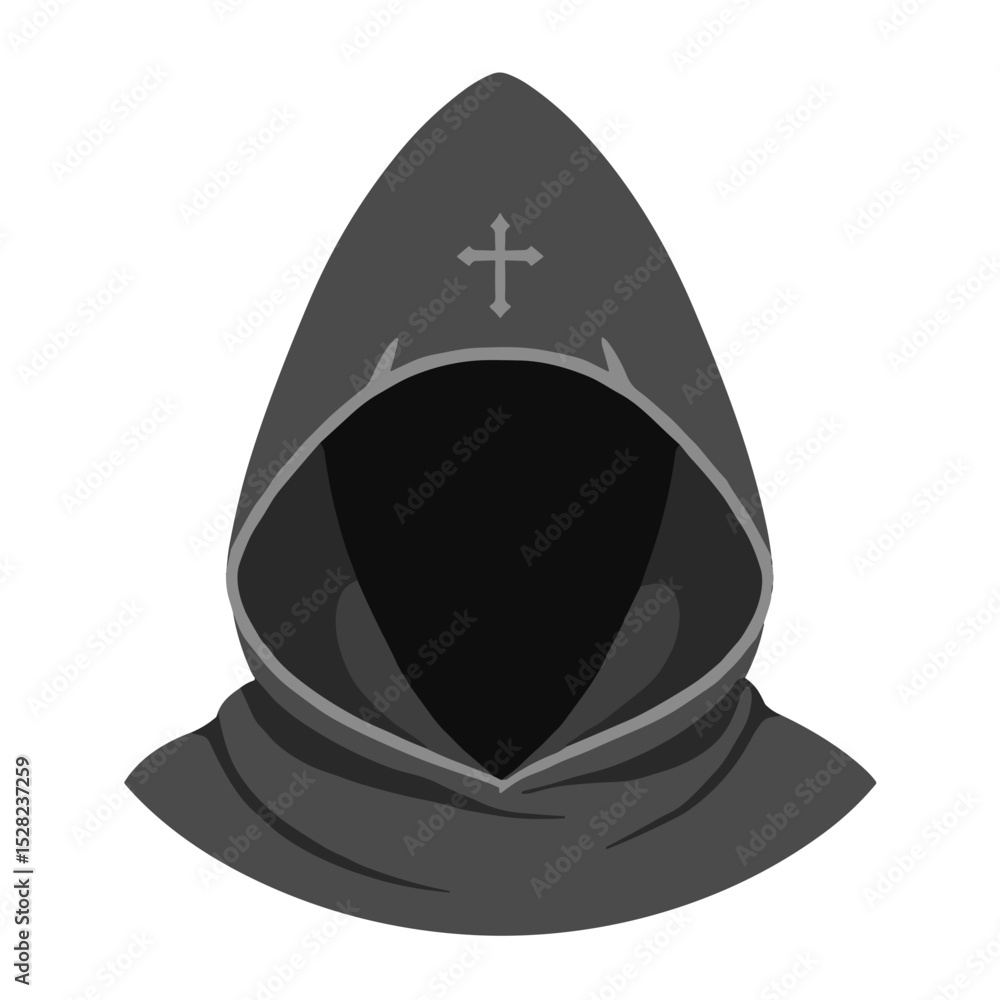 Naklejka premium Monk's hood on transparent background concept of isolated vector object 
