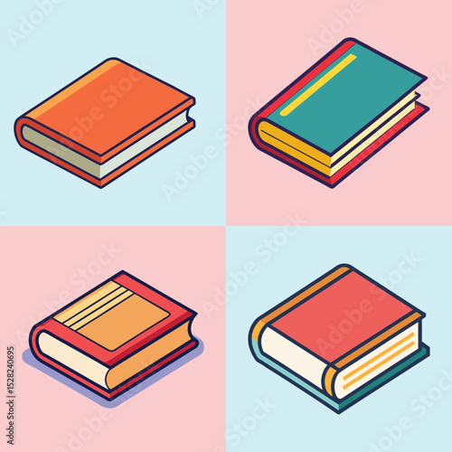 Book Illustration Reading, Literature and Education Vector Icon