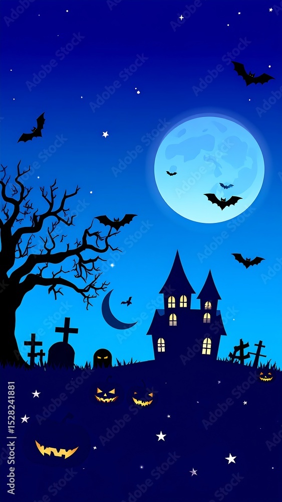 Halloween Night Haunted House. Halloween Night Haunted House.