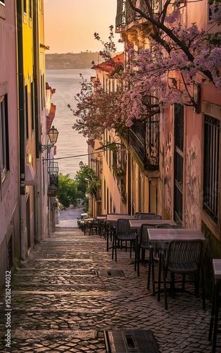 Outside café in Portugal