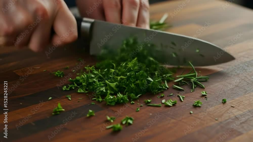 Herb Infusion - Chopping Fresh Bouquet Herb Infusion - Chopping Fresh Bouquet