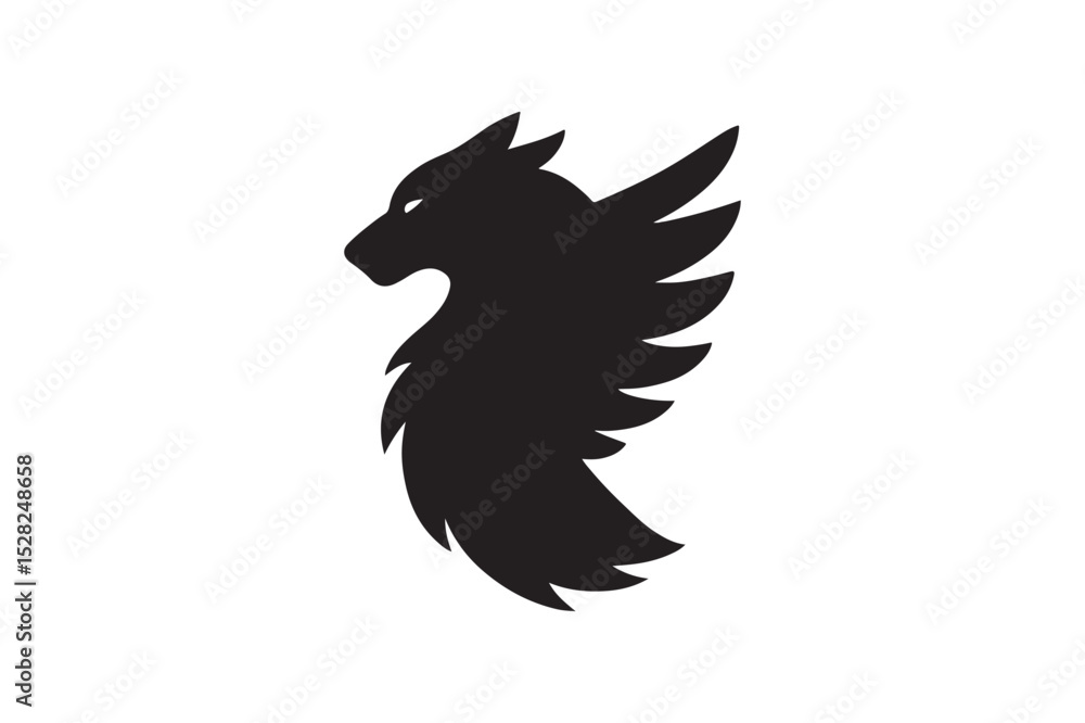 Obraz premium Animal Spirit silhouette vector with white background