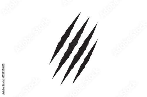 Claw Mark silhouette vector with white background