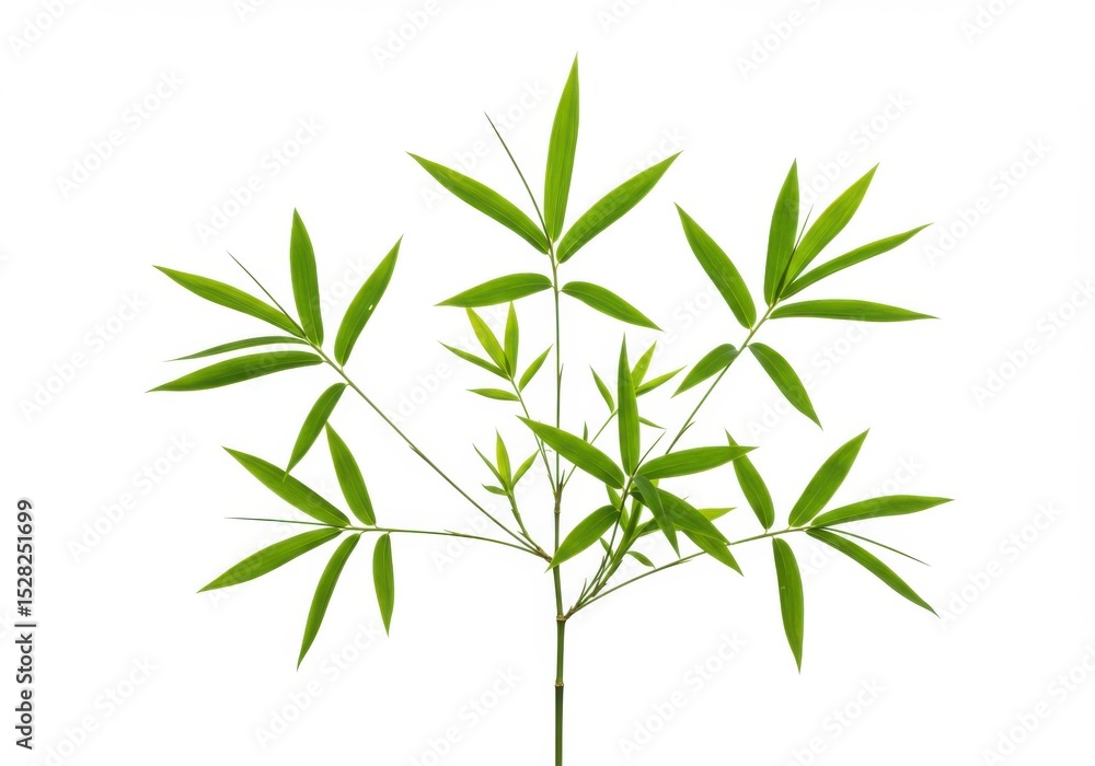 Isolated bamboo plant with vibrant foliage against a pristine background Isolated bamboo plant with vibrant foliage against a pristine background