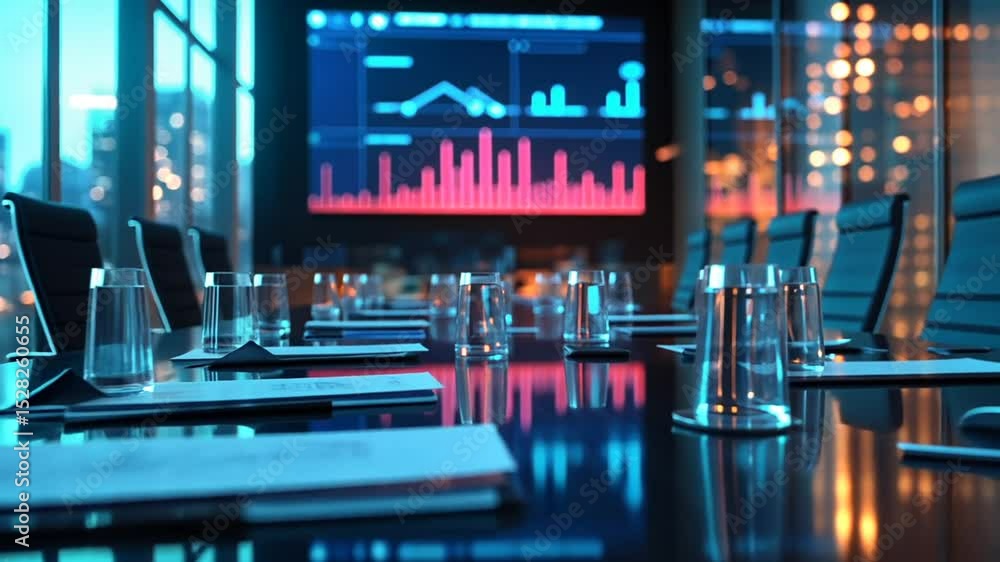 Modern Conference Room Setup for Business Meeting Modern Conference Room Setup for Business Meeting