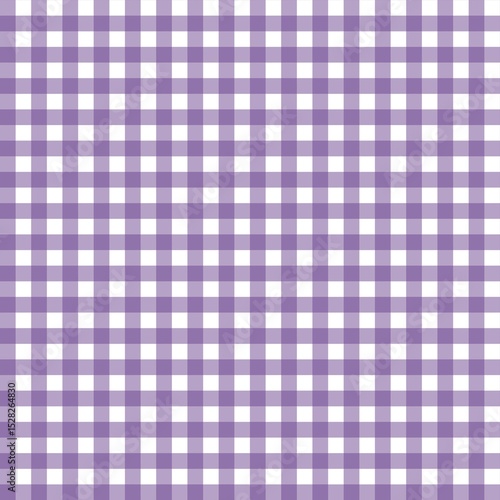 Wallpaper Mural Purple gingham plaid pattern with a charming and cozy vibe. Perfect for fabric prints, baby items, scrapbooking, backgrounds, wrapping, and retro or cottagecore design themes. Torontodigital.ca