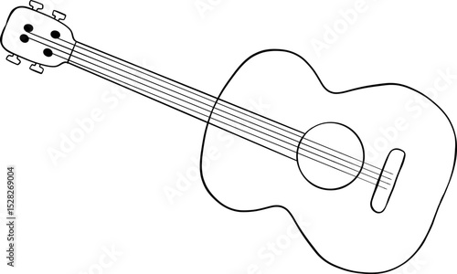 Acoustic guitar outline musical instrument string instrument guitar body guitar neck guitar strings guitar headstock music sound melody chord folk