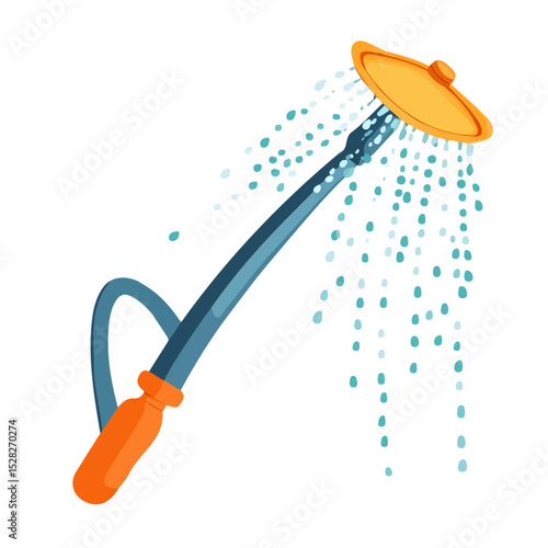 2D flat Watering Wand illustration vector, isolated on a white background.