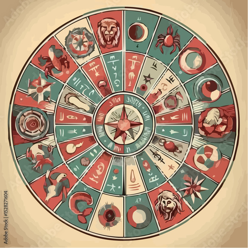 artistic illustration of the esoteric circle of signs 20