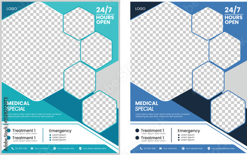 Medical Flyer Template: 24/7 Healthcare Services template design
