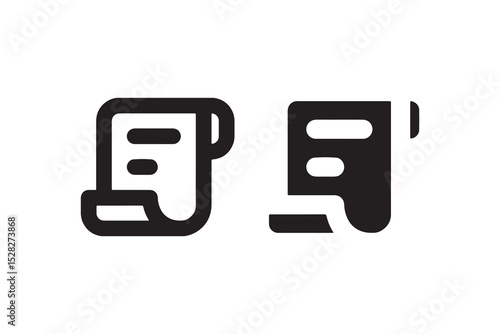 Bold black and white icons of floppy disk and music note.