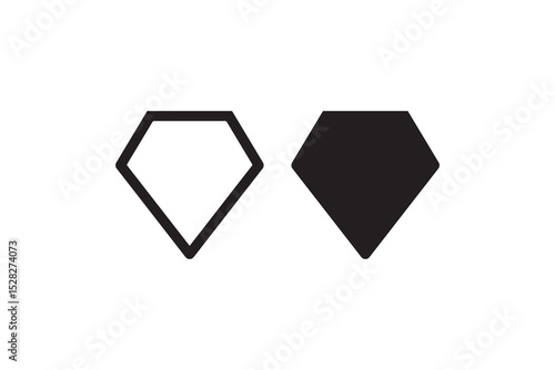 Photos Black and white geometric hexagon and pentagon shapes on white background