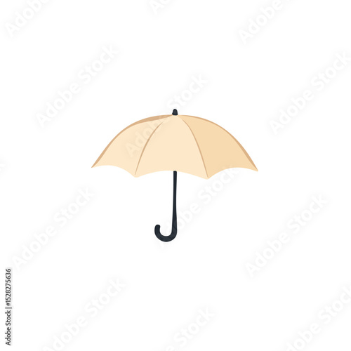Umbrella 2D flat vector illustration, isolated on a white background.