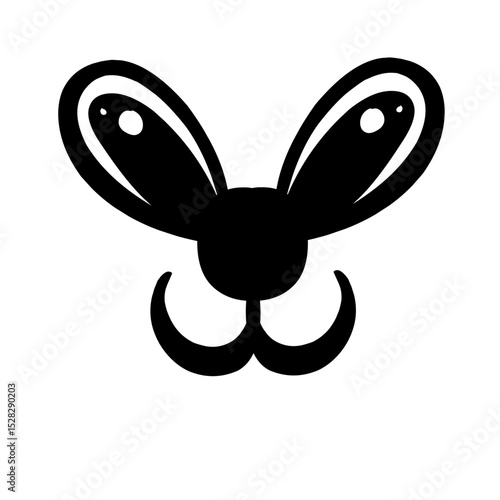 Abstract representation of two luminous elements in a darkened environment