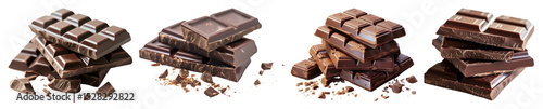 PNG Assorted chocolate bars displayed beautifully, element set on transparent background