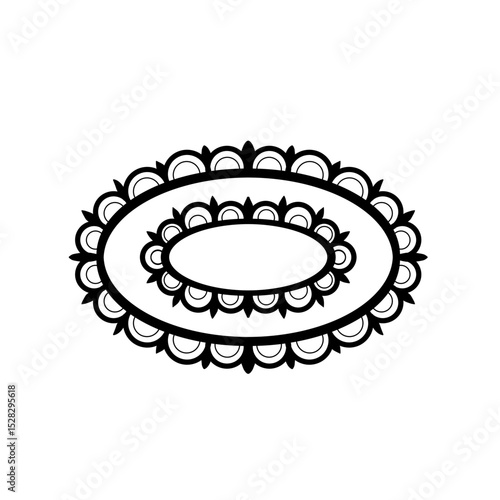 Abstract representation in deep black tone, minimalist graphic concept