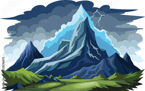 Stormy mountain