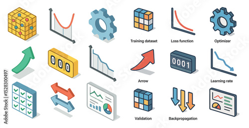 Isometric representation of machine learning concepts and tools for educational use