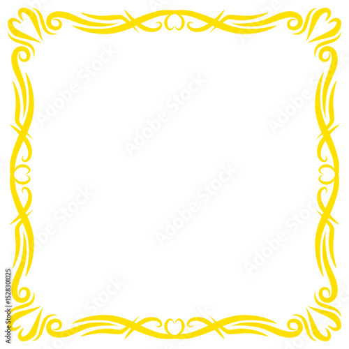 Ornate gilded frame vector art, blank space for customized vintage design
